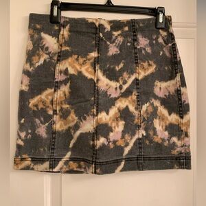 Black with purple and orange free people skirt